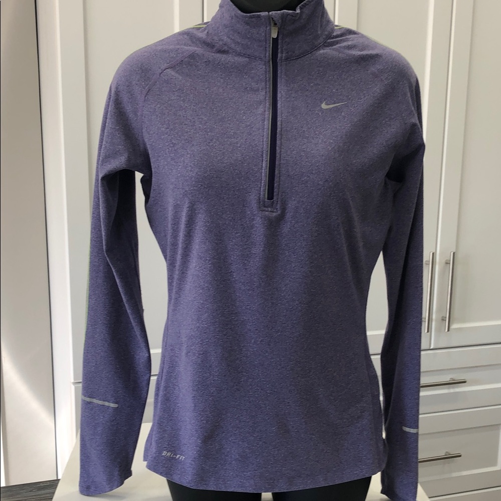 Nike Dri-Fit Quarter-Zip Top - Small - Heathered Purple